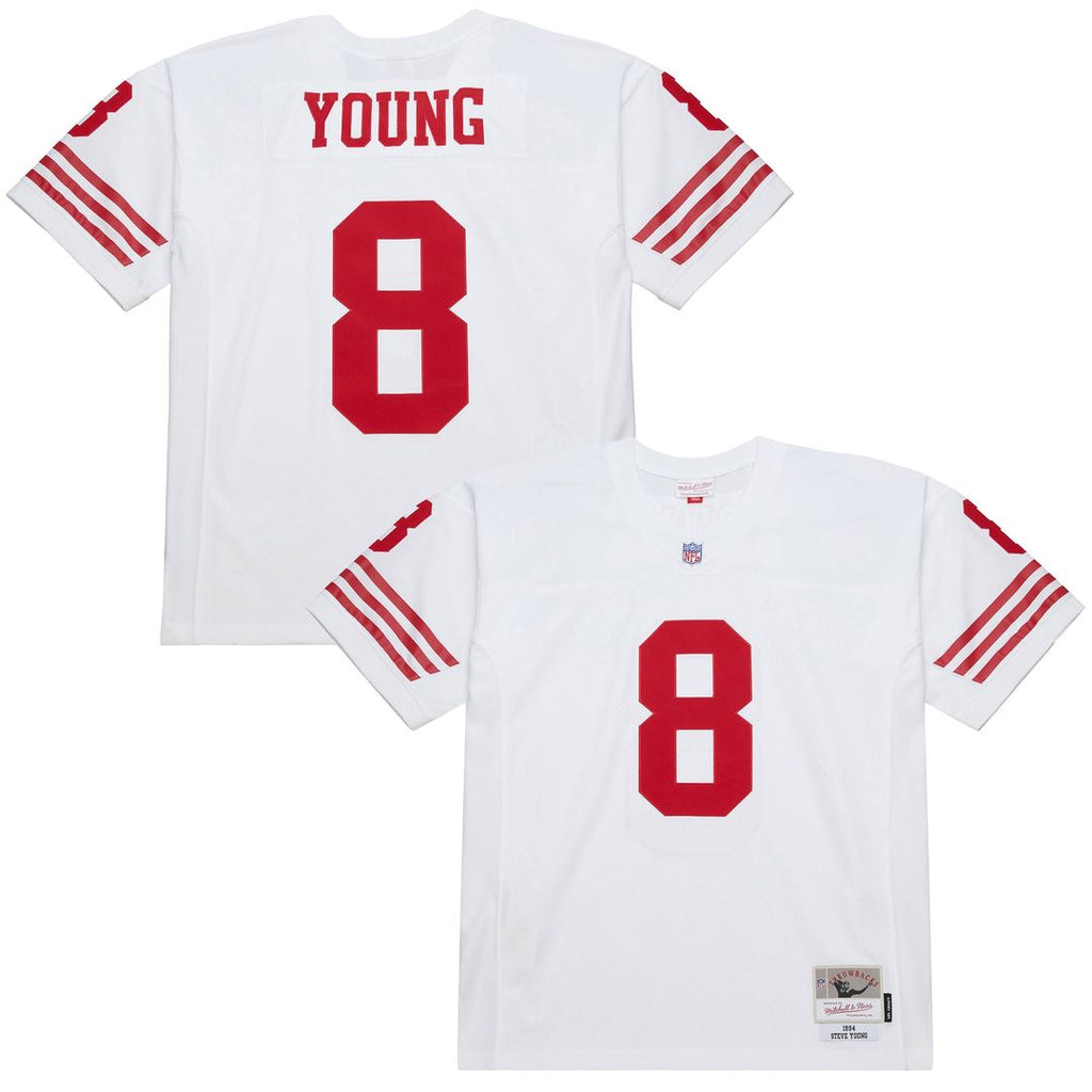 San Francisco 49ers Steve Young White 1994 Legacy Replica Jersey product image 1, provided for visual reference and product