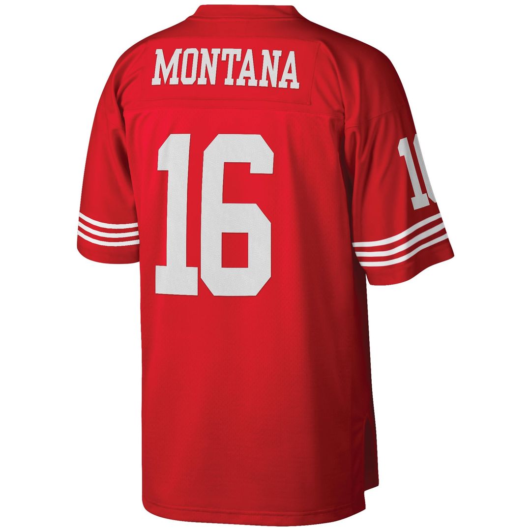 San Francisco 49ers Joe Montana Scarlet Big & Tall 1990 Retired Player Replica Jersey product image 3, provided for visual