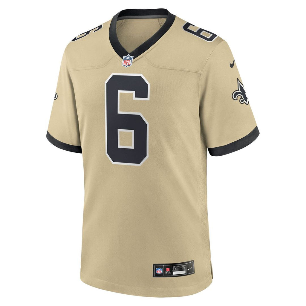 New Orleans Saints Tyler Shough Black Game Jersey product image 29, provided for visual reference and product detail review