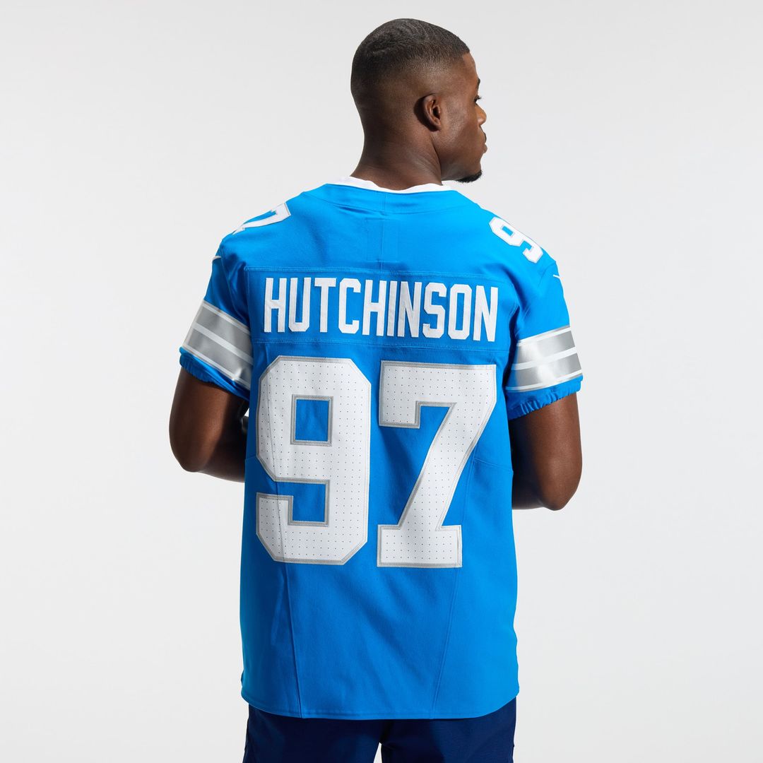 Detroit Lions Aidan Hutchinson Black Alternate Vapor F.U.S.E. Elite Jersey product image 23, provided for visual reference