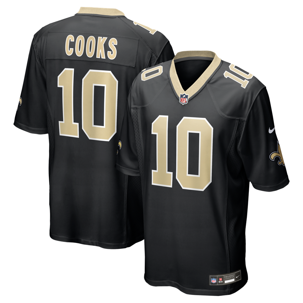 New Orleans Saints Brandin Cooks Black Team Game Jersey product image 1, provided for visual reference and product detail