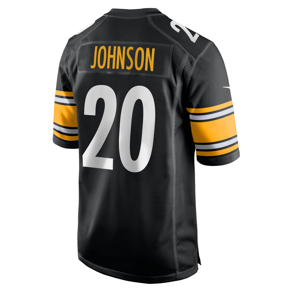 Pittsburgh Steelers Kaleb Johnson Black Team Game Jersey product image 3, provided for visual reference and product detail
