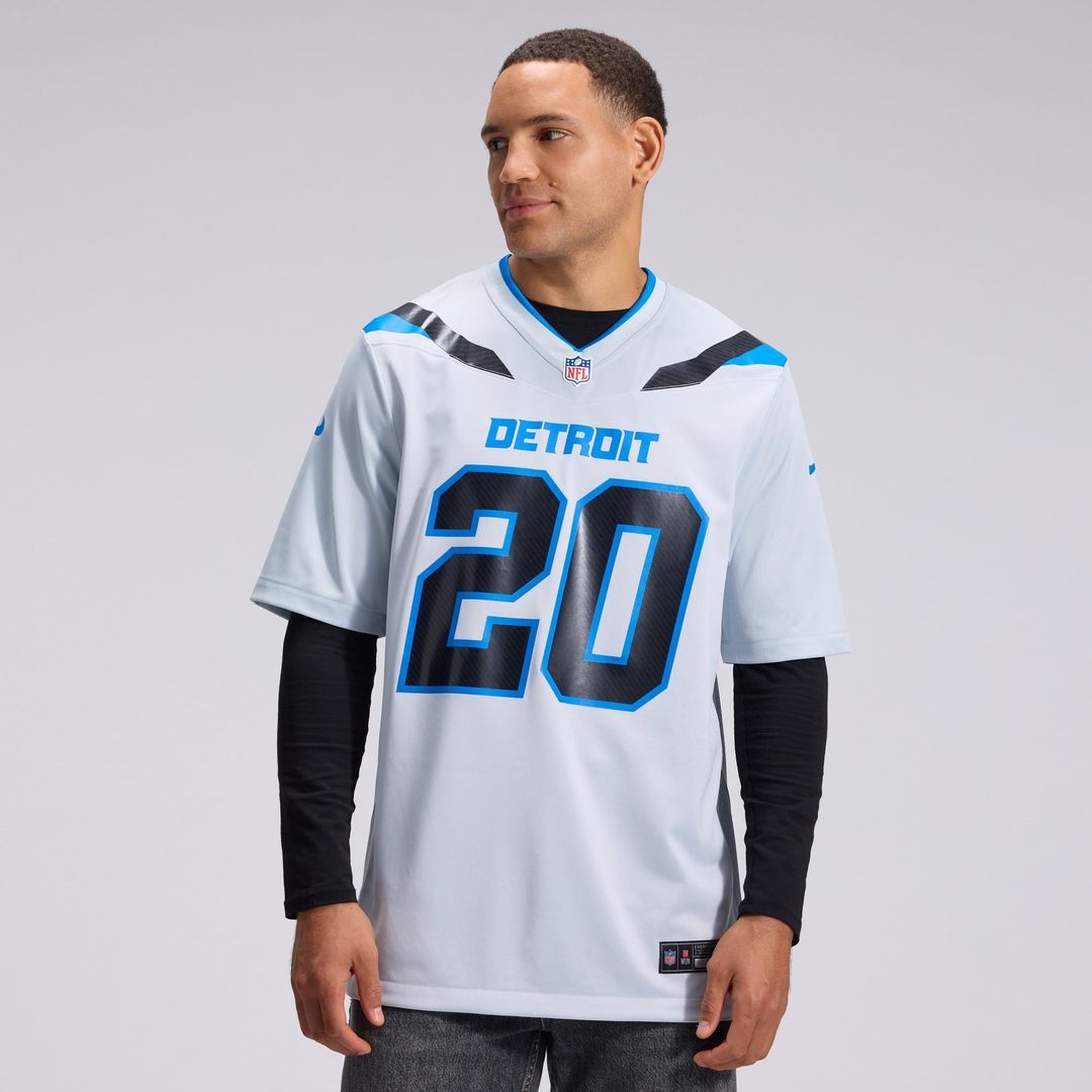 Detroit Lions Barry Sanders Silver 2026 Rivalries Collection Game Jersey product image 2, provided for visual reference and