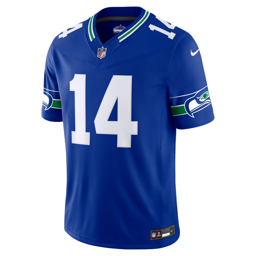 Seattle Seahawks Sam Darnold Royal Alternate Vapor F.U.S.E. Stitched Limited Jersey product image 2, provided for visual