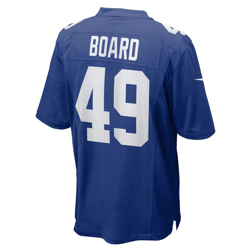 New York Giants Chris Board Royal Team Game Jersey product image 3, provided for visual reference and product detail review