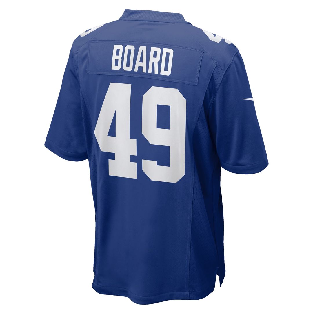 New York Giants Chris Board Royal Team Game Jersey product image 3, provided for visual reference and product detail review
