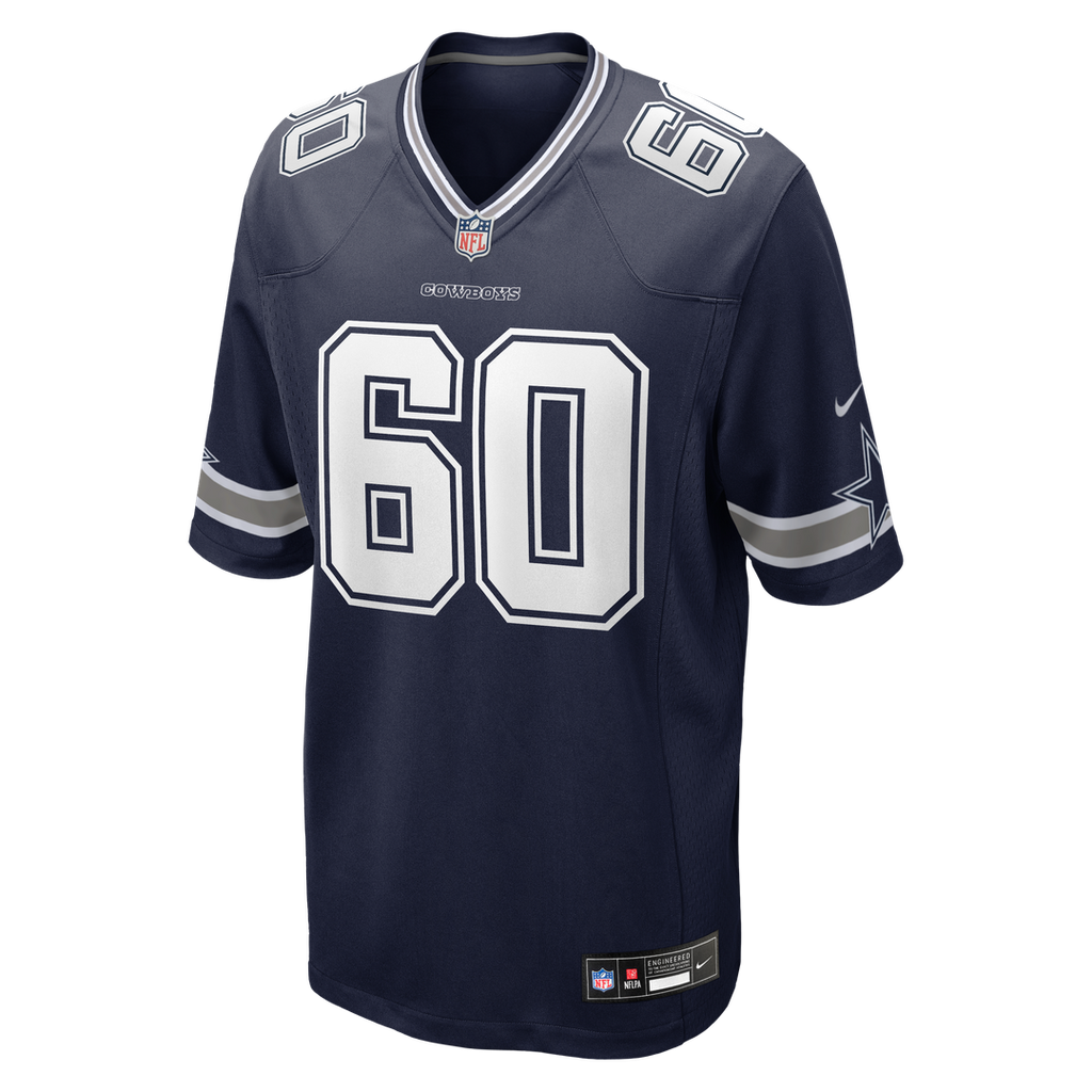 Dallas Cowboys Tyler Guyton Navy Player Game Jersey product image 2, provided for visual reference and product detail review