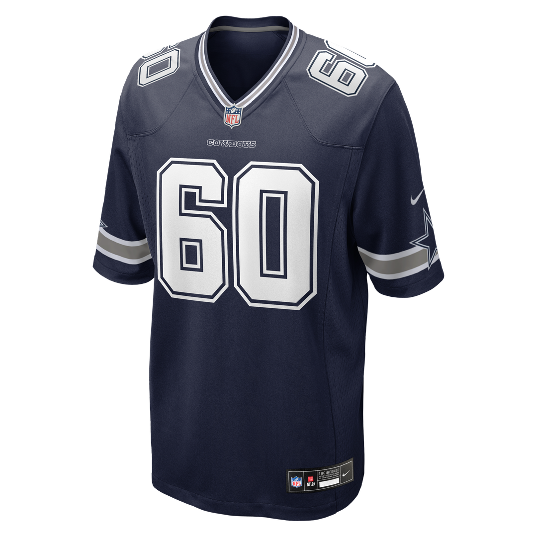 Dallas Cowboys Tyler Guyton Navy Player Game Jersey product image 2, provided for visual reference and product detail review