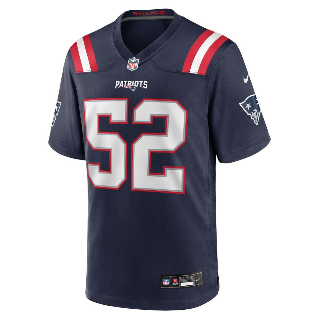 New England Patriots Marcus Bryant Navy Team Game Jersey product image 2, provided for visual reference and product detail