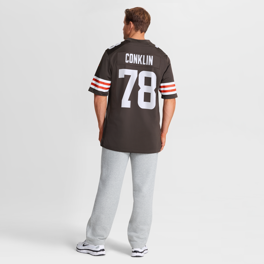 Cleveland Browns Jack Conklin Brown Team Game Jersey product image 5, provided for visual reference and product detail review