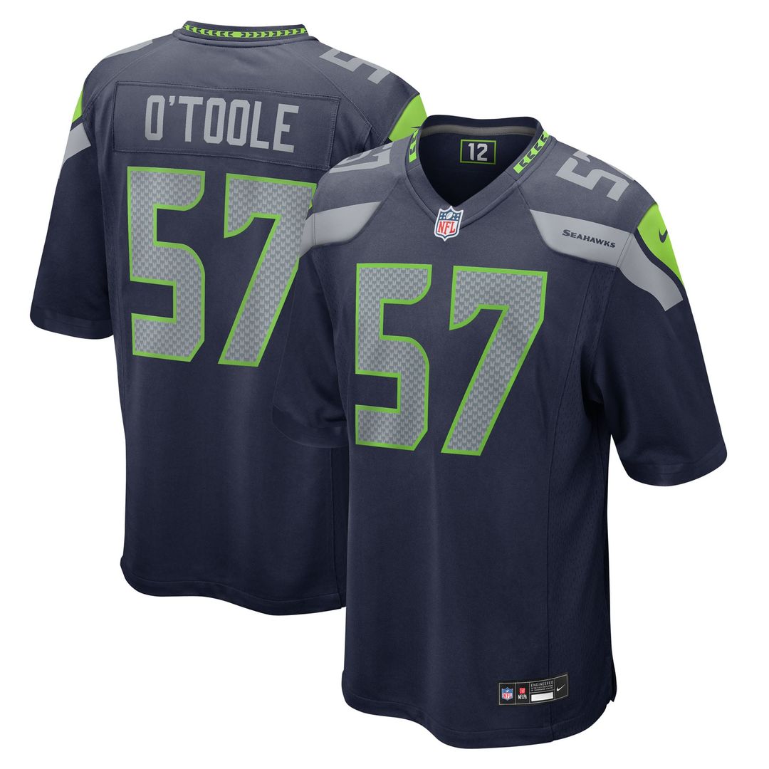 Seattle Seahawks Connor O'Toole College Navy Team Game Jersey product image 1, provided for visual reference and product