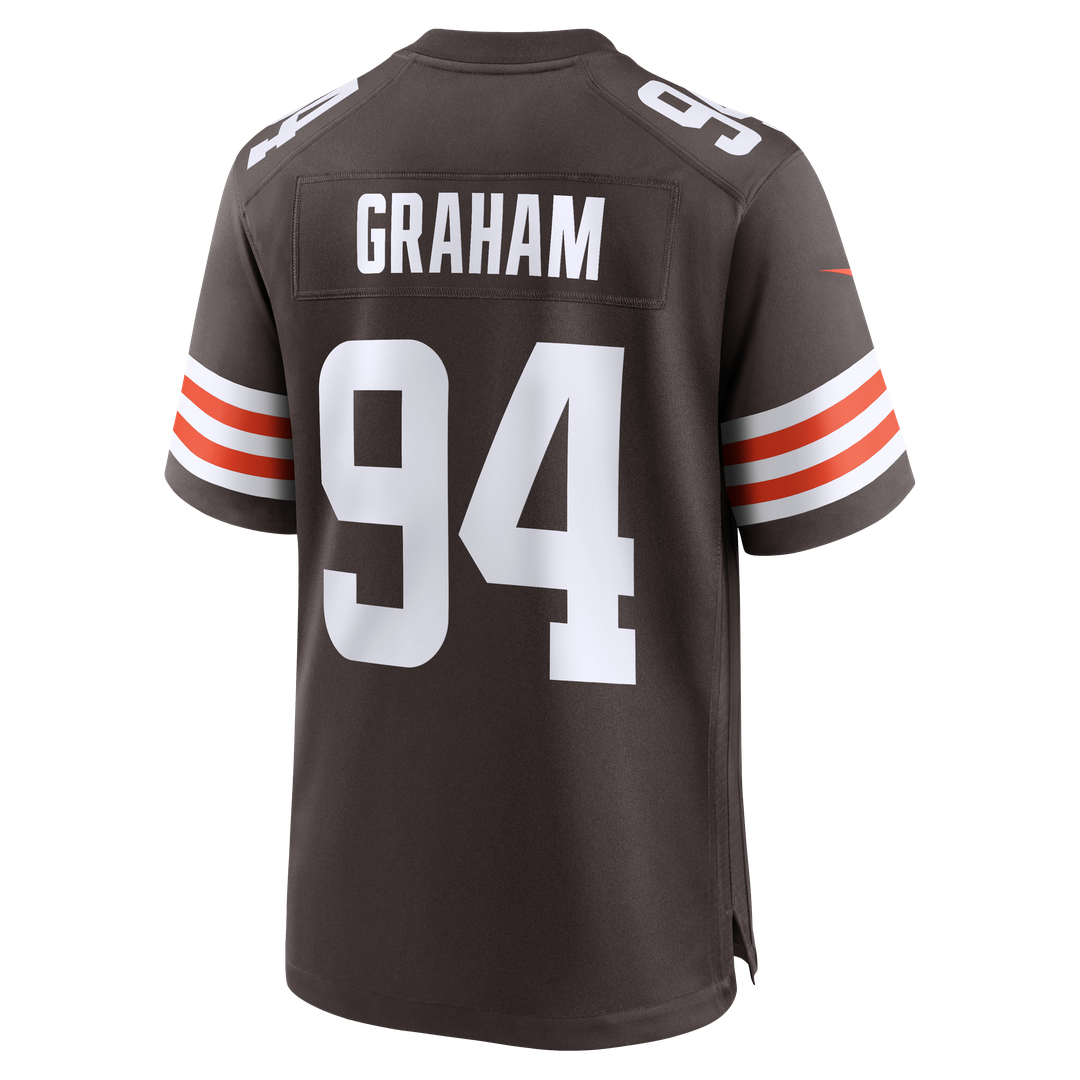 Cleveland Browns Mason Graham Brown Game Jersey product image 3, provided for visual reference and product detail review
