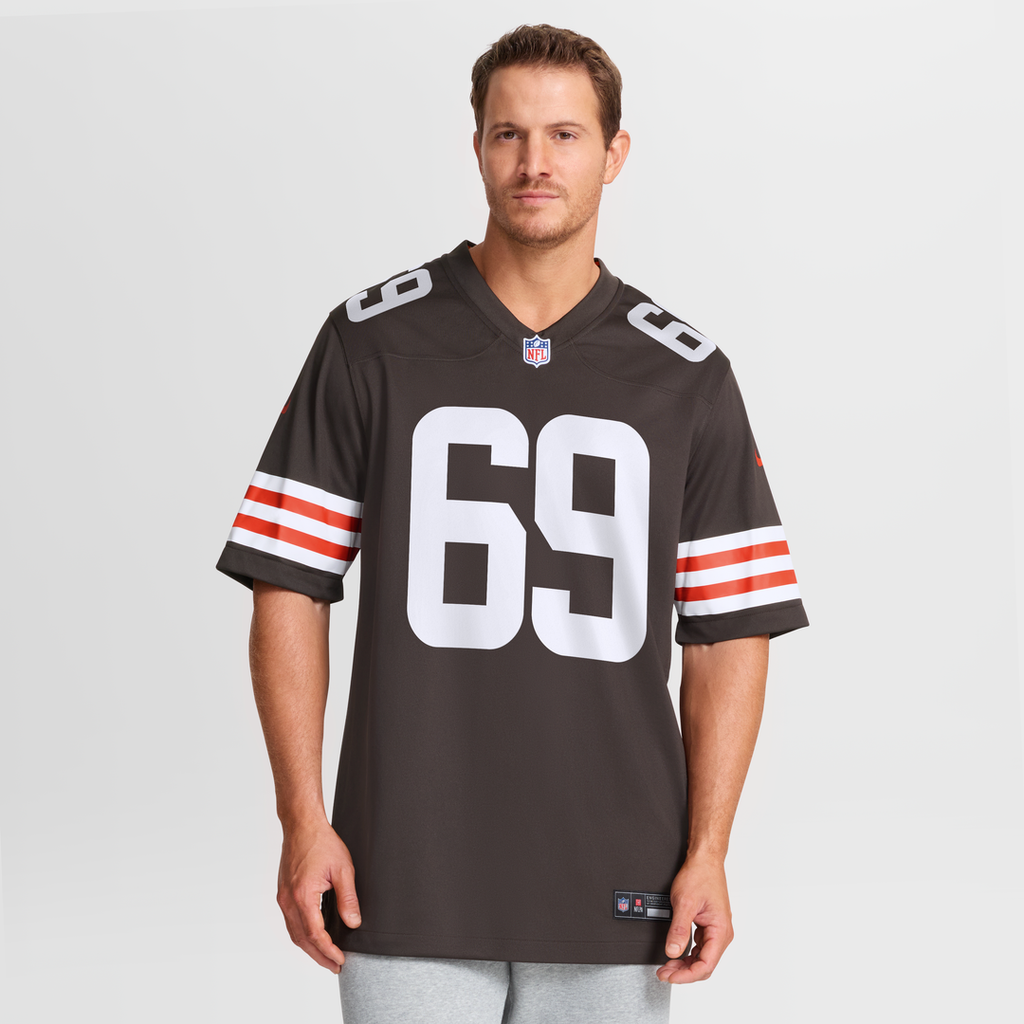 Cleveland Browns Tyre Phillips Brown Team Game Jersey product image 4, provided for visual reference and product detail