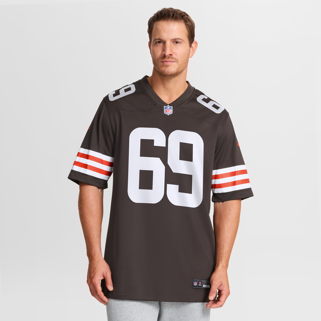 Cleveland Browns Tyre Phillips Brown Team Game Jersey product image 4, provided for visual reference and product detail