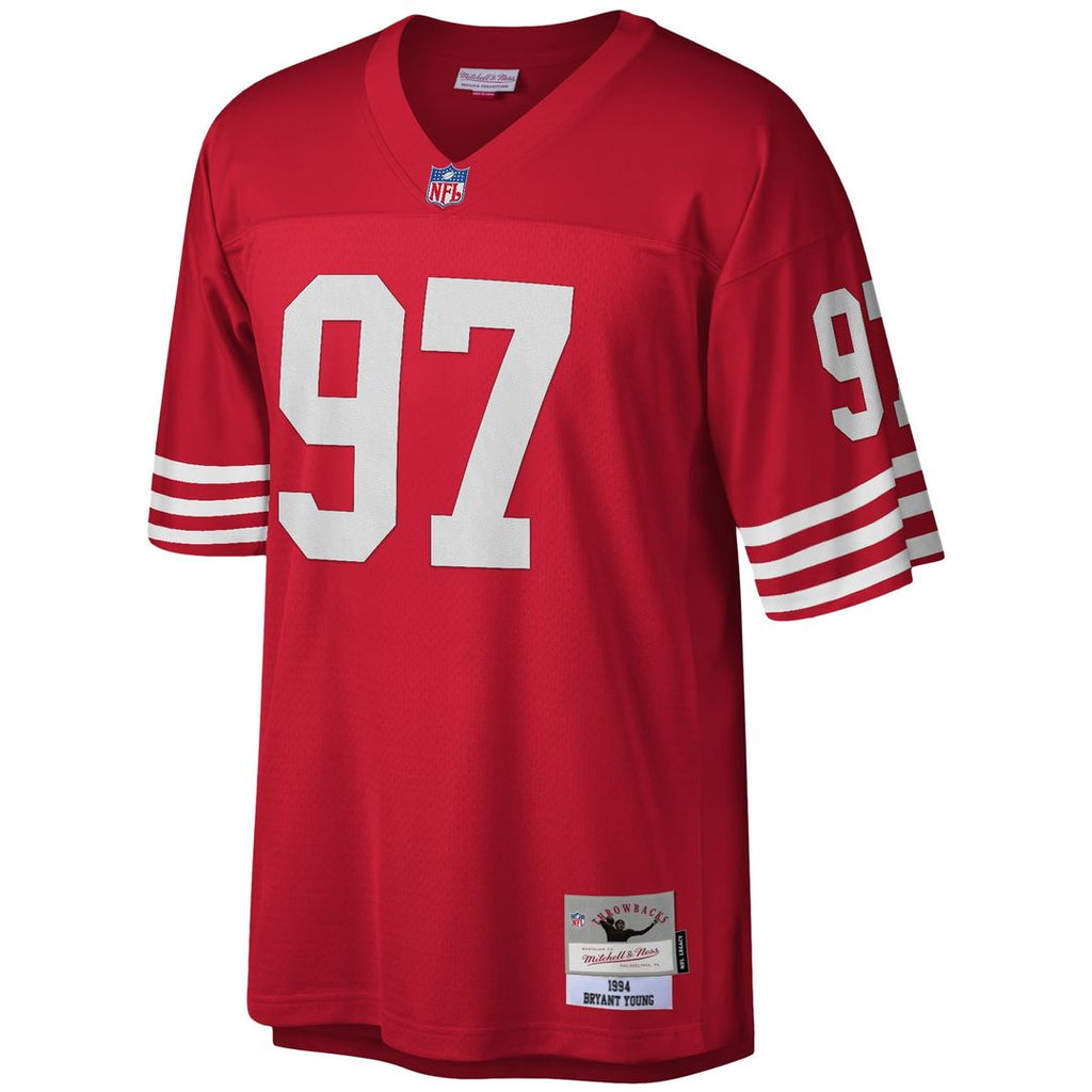 San Francisco 49ers Bryant Young Scarlet Legacy Replica Jersey product image 2, provided for visual reference and product
