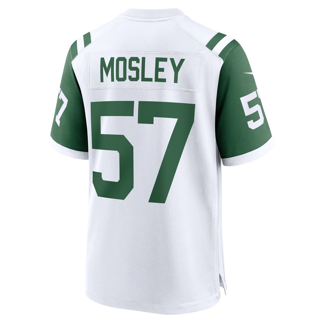 New York Jets C.J. Mosley White Classic Alternate Game Jersey product image 3, provided for visual reference and product