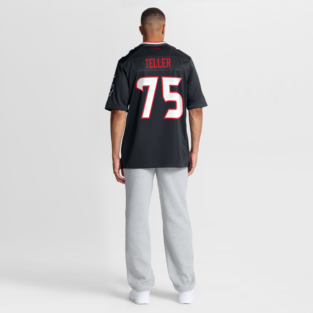 Houston Texans Wyatt Teller Navy Team Game Jersey product image 5, provided for visual reference and product detail review