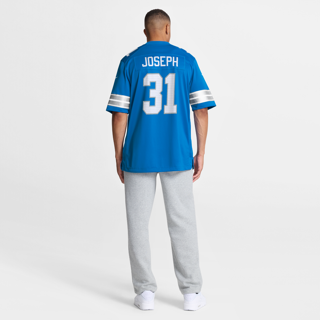 Detroit Lions Kerby Joseph Blue Team Game Jersey product image 16, provided for visual reference and product detail review
