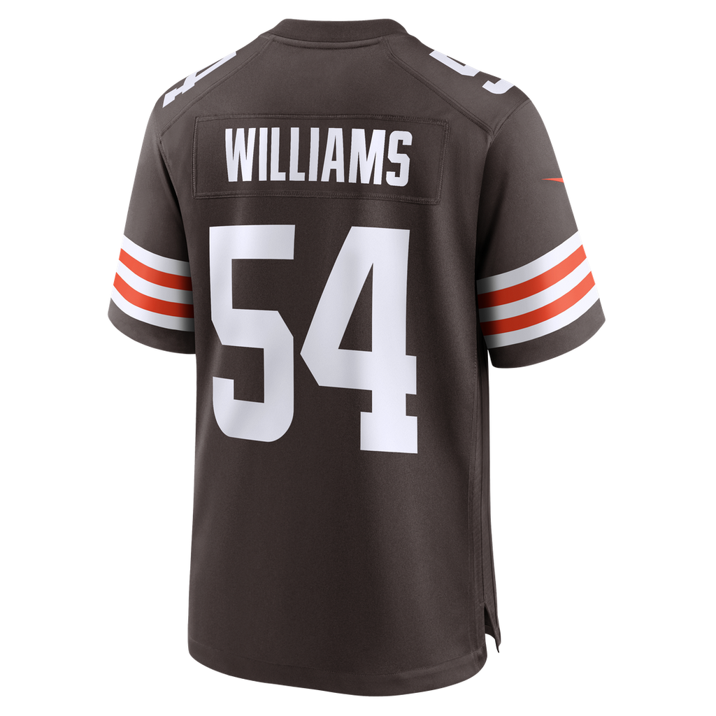 Cleveland Browns Sam Williams Brown Team Game Jersey product image 5, provided for visual reference and product detail review