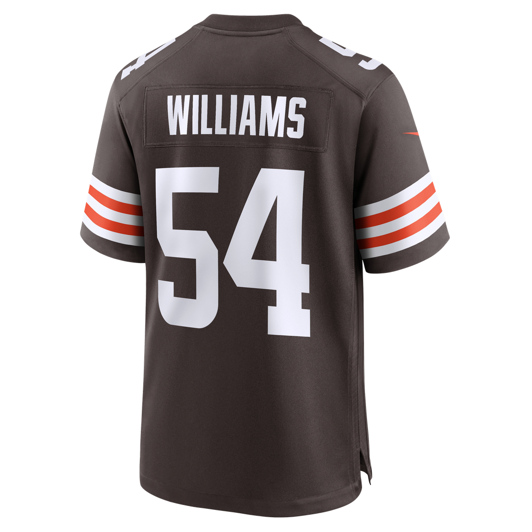 Cleveland Browns Sam Williams Brown Team Game Jersey product image 5, provided for visual reference and product detail review