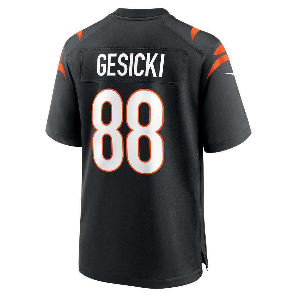 Cincinnati Bengals Mike Gesicki Black Game Jersey product image 3, provided for visual reference and product detail review