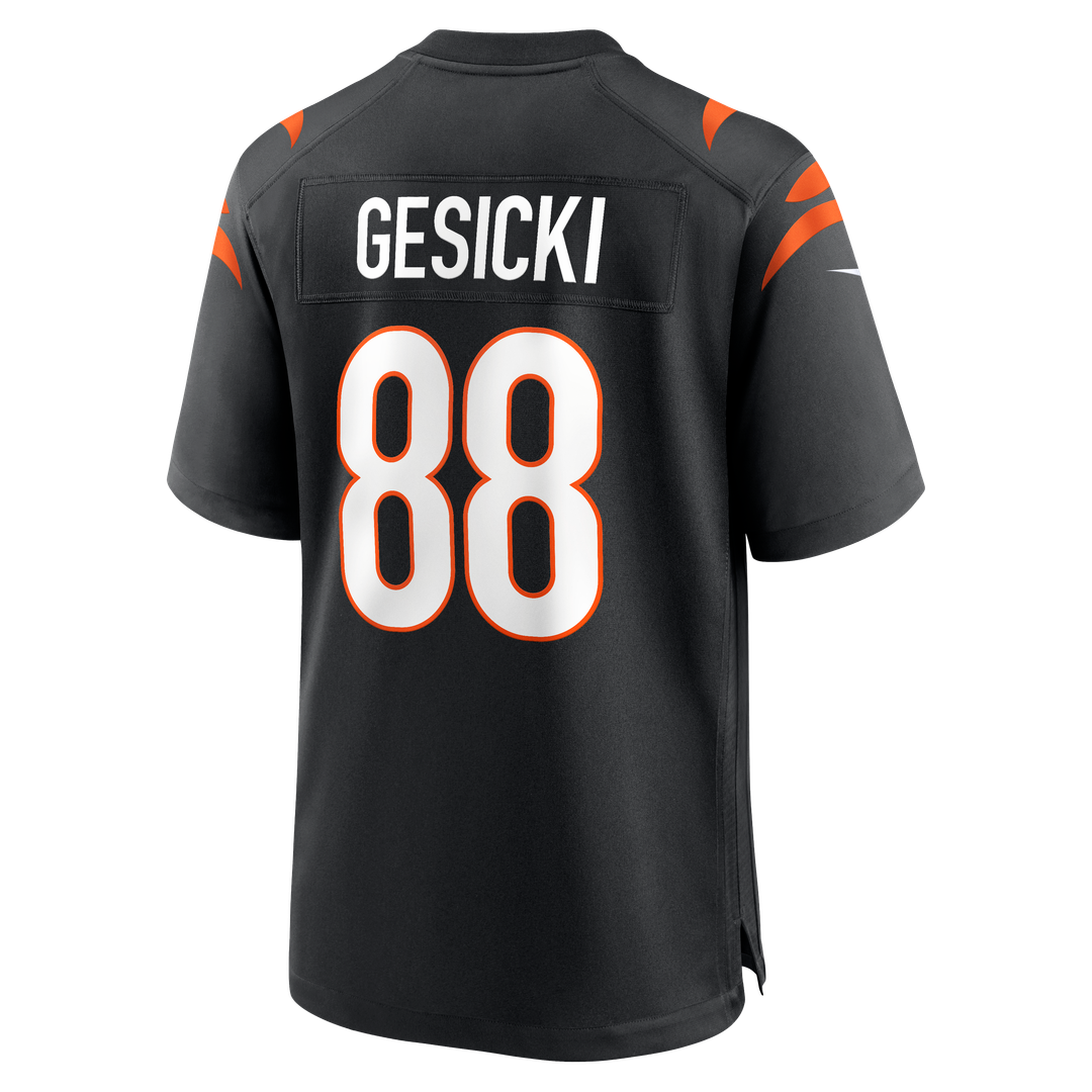 Cincinnati Bengals Mike Gesicki Black Game Jersey product image 3, provided for visual reference and product detail review