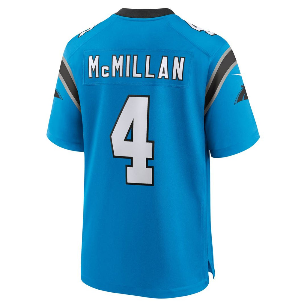 Carolina Panthers Tetairoa McMillan Blue Alternate Game Jersey product image 3, provided for visual reference and product