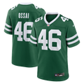 New York Jets Joseph Ossai Legacy Green Team Game Jersey product image 1, provided for visual reference and product detail
