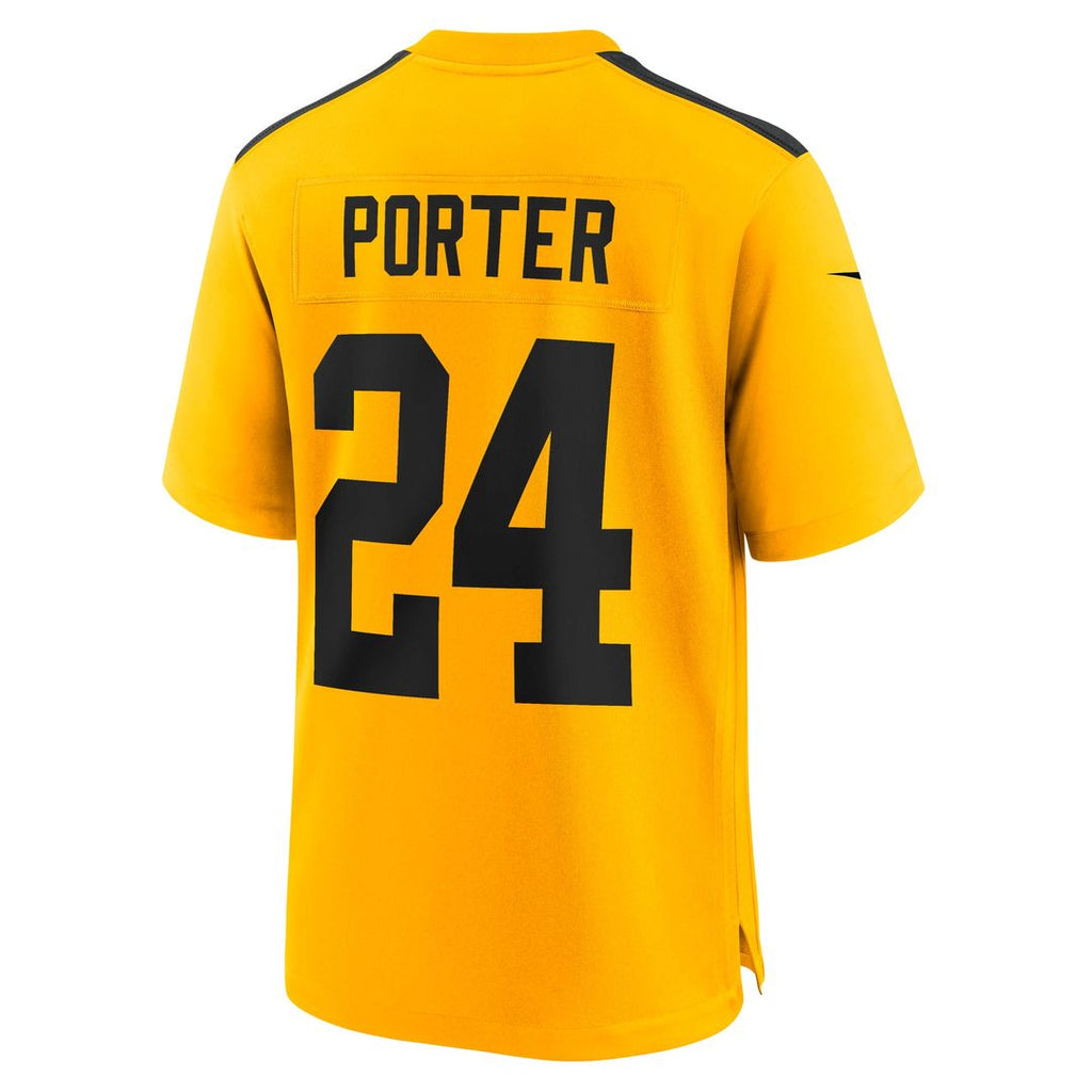 Pittsburgh Steelers Joey Porter Jr. Gold Alternate 1933 Throwback Game Jersey product image 6, provided for visual reference