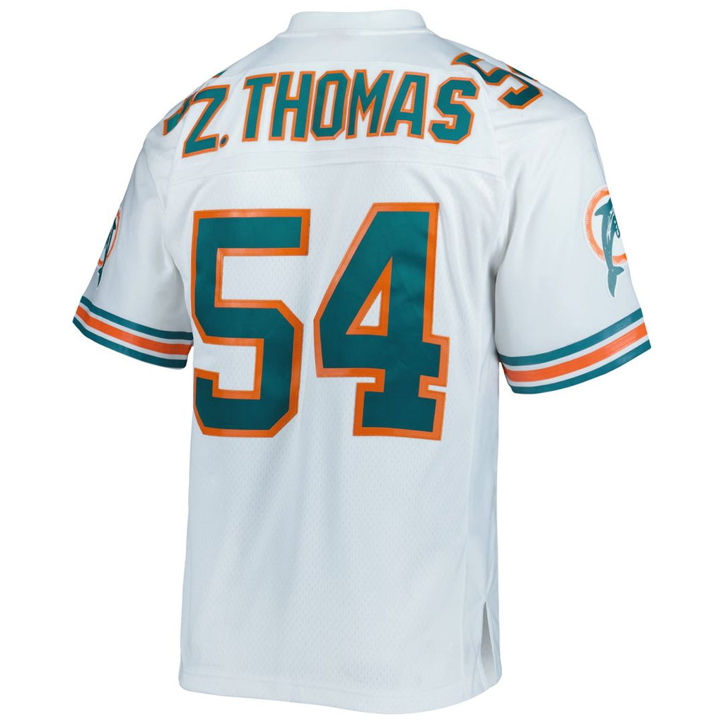 Miami Dolphins Zach Thomas White Legacy Replica Jersey product image 6, provided for visual reference and product detail