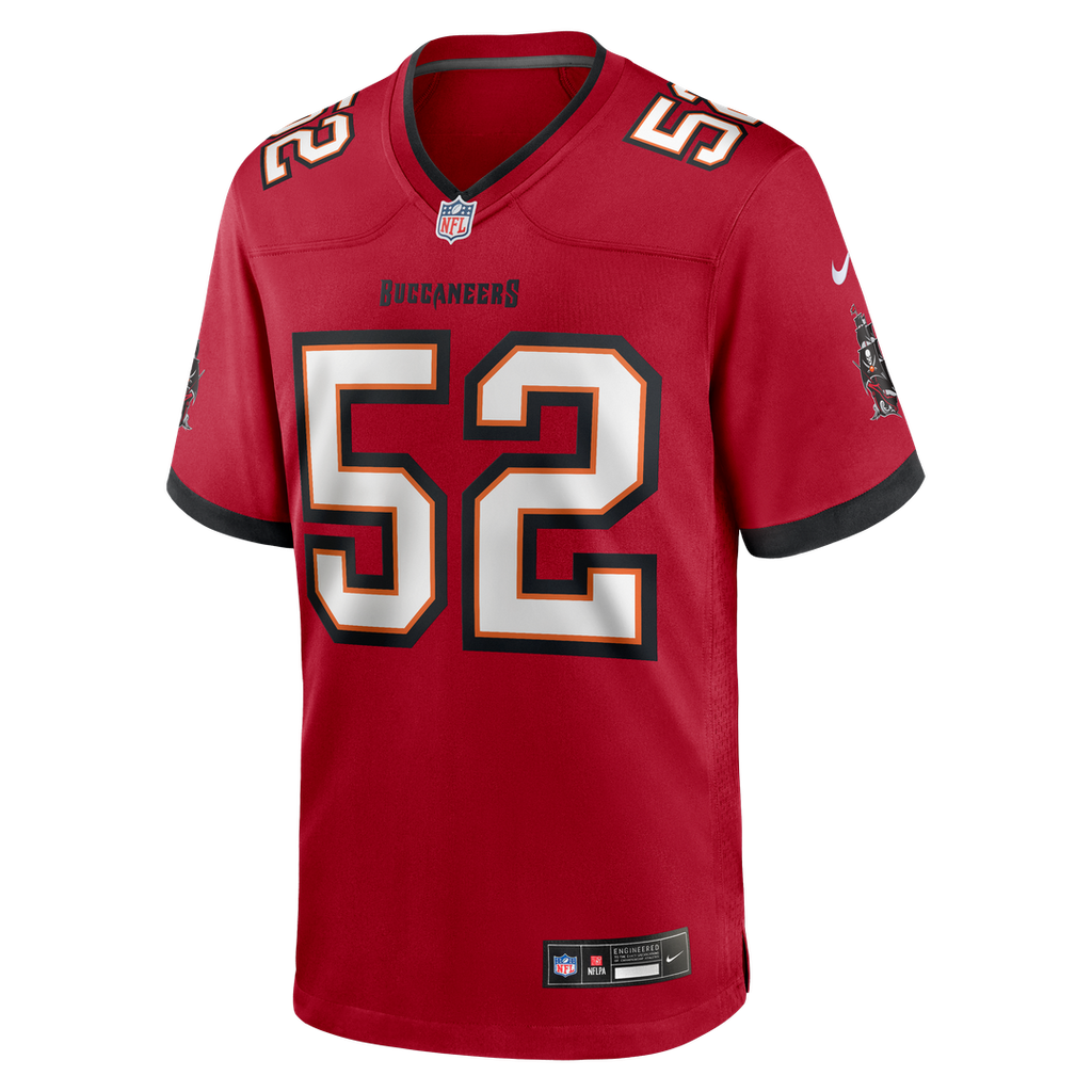 Tampa Bay Buccaneers Christian Rozeboom Red Team Game Jersey product image 4, provided for visual reference and product
