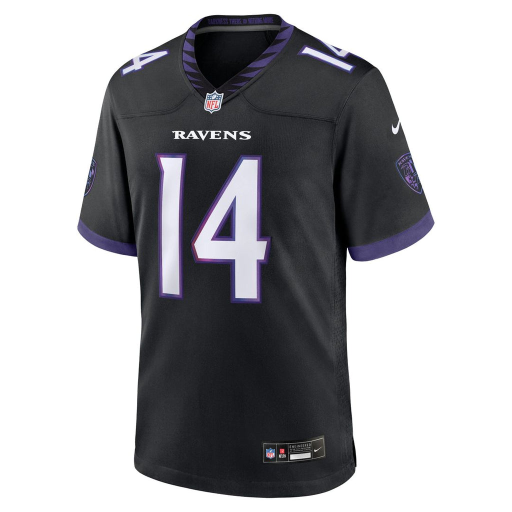 Baltimore Ravens Kyle Hamilton Black Alternate Game Jersey product image 2, provided for visual reference and product detail