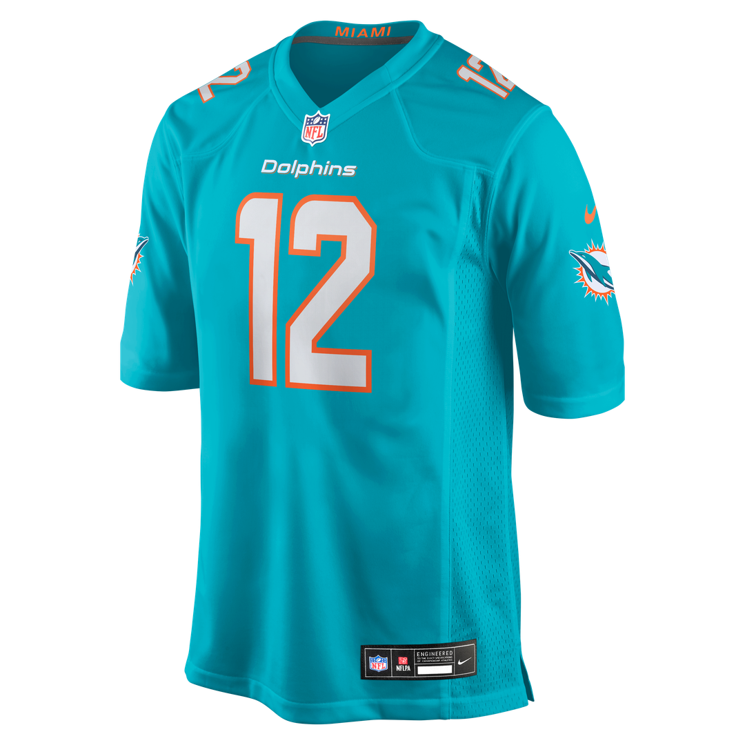 Miami Dolphins Bob Griese Aqua Game Retired Player Jersey product image 2, provided for visual reference and product detail