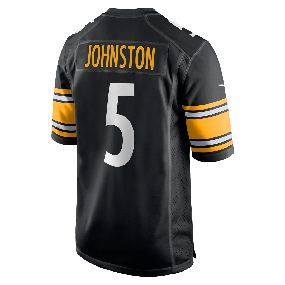 Pittsburgh Steelers Cameron Johnston Black Game Jersey product image 3, provided for visual reference and product detail