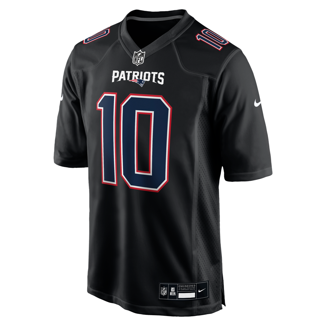 New England Patriots Drake Maye Tundra White Game Jersey product image 8, provided for visual reference and product detail