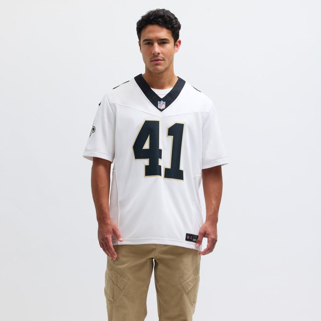 New Orleans Saints Alvin Kamara White Vapor F.U.S.E. Limited Jersey product image 4, provided for visual reference and