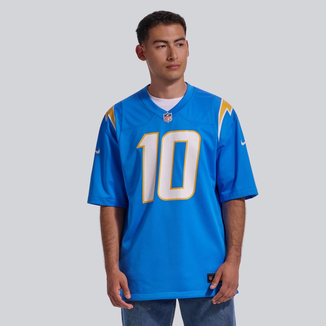 Los Angeles Chargers Justin Herbert Navy Alternate Super Chargers Game Player Jersey product image 31, provided for visual