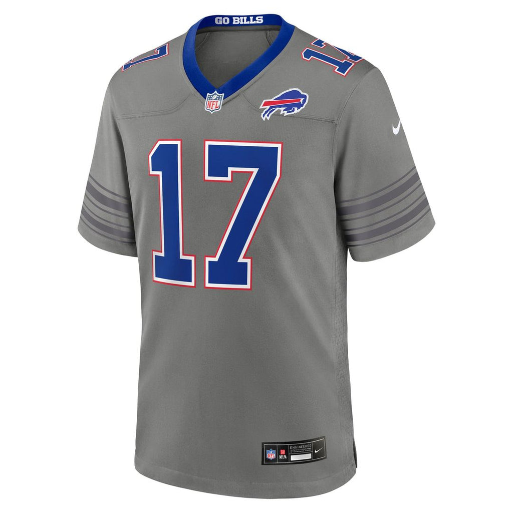 Buffalo Bills Josh Allen Gray Nickel City Game Jersey product image 5, provided for visual reference and product detail
