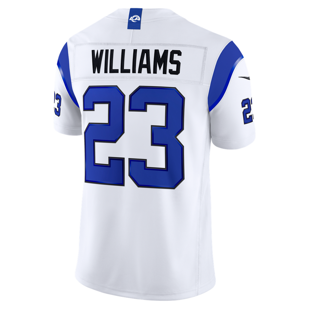 Los Angeles Rams Kyren Williams Fearsome White Vapor F.U.S.E. Stitched Limited Jersey product image 3, provided for visual