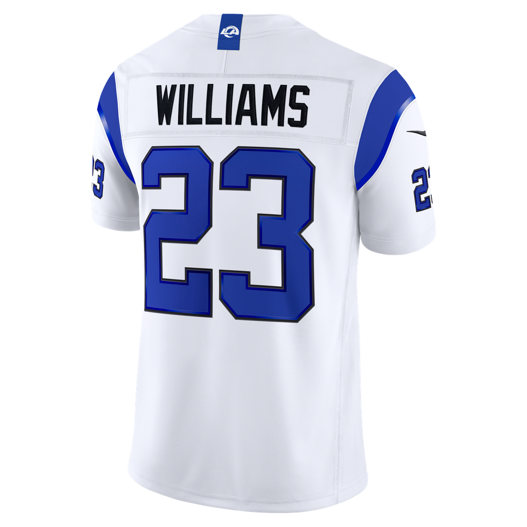 Los Angeles Rams Kyren Williams Fearsome White Vapor F.U.S.E. Stitched Limited Jersey product image 3, provided for visual