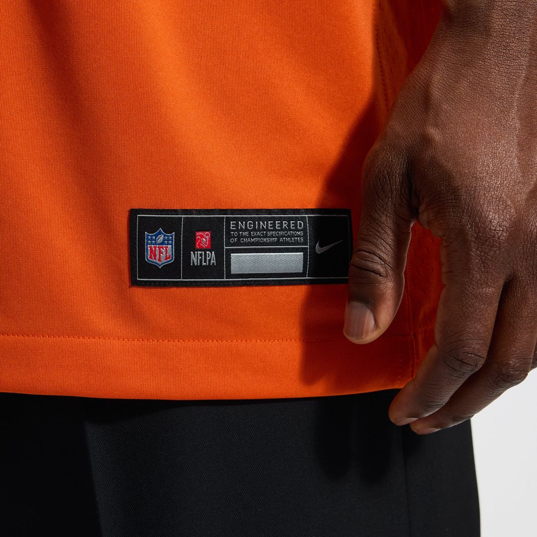 Cincinnati Bengals Joe Burrow Orange Alternate Game Jersey product image 21, provided for visual reference and product