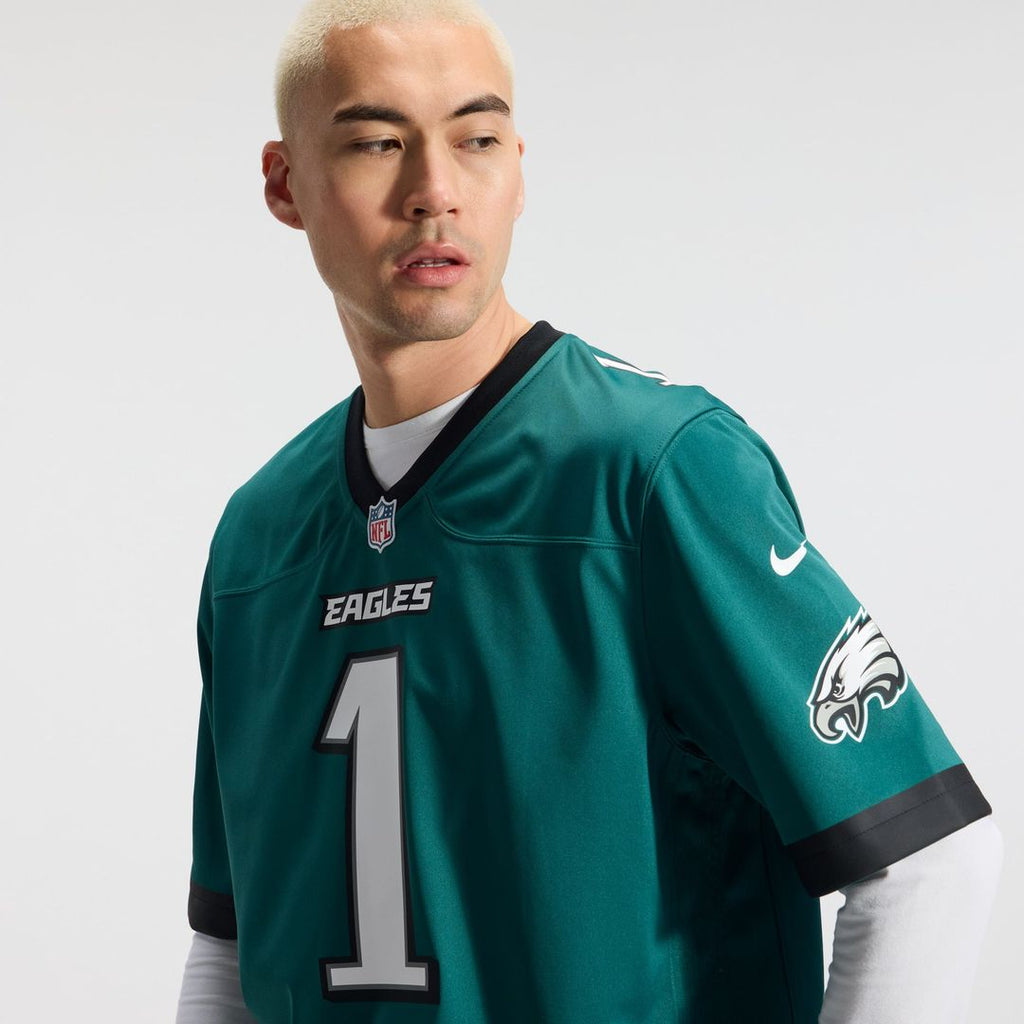 Philadelphia Eagles Jalen Hurts Midnight Green Team Game Jersey product image 23, provided for visual reference and product