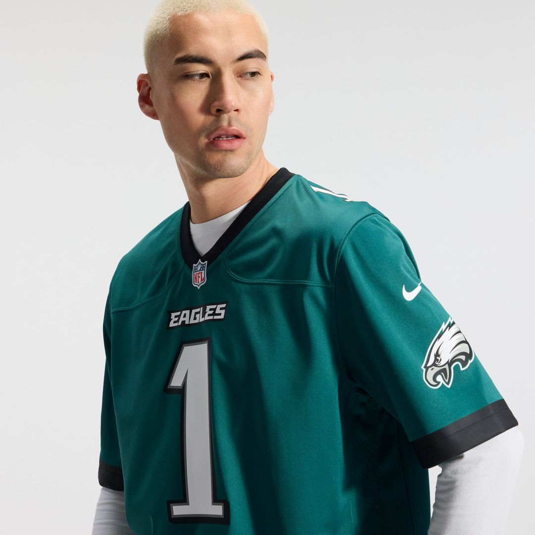 Philadelphia Eagles Jalen Hurts Midnight Green Team Game Jersey product image 23, provided for visual reference and product