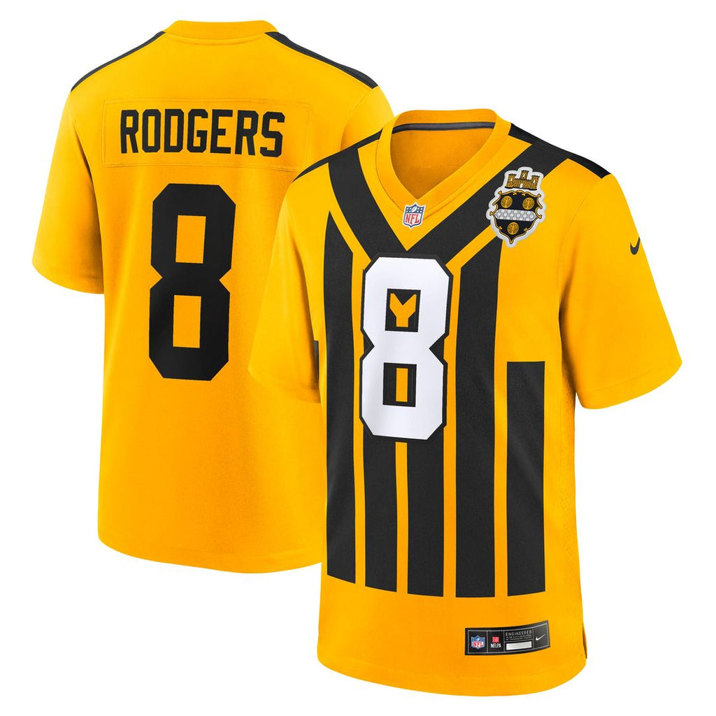 Pittsburgh Steelers Aaron Rodgers Black Game Jersey product image 27, provided for visual reference and product detail review