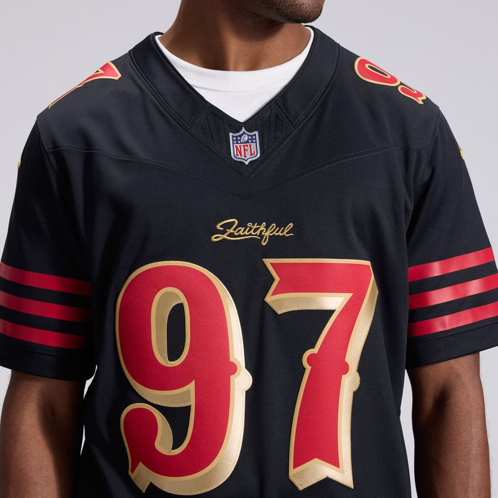 San Francisco 49ers Nick Bosa Black Rivalries Collection Stitched Limited Jersey product image 8, provided for visual