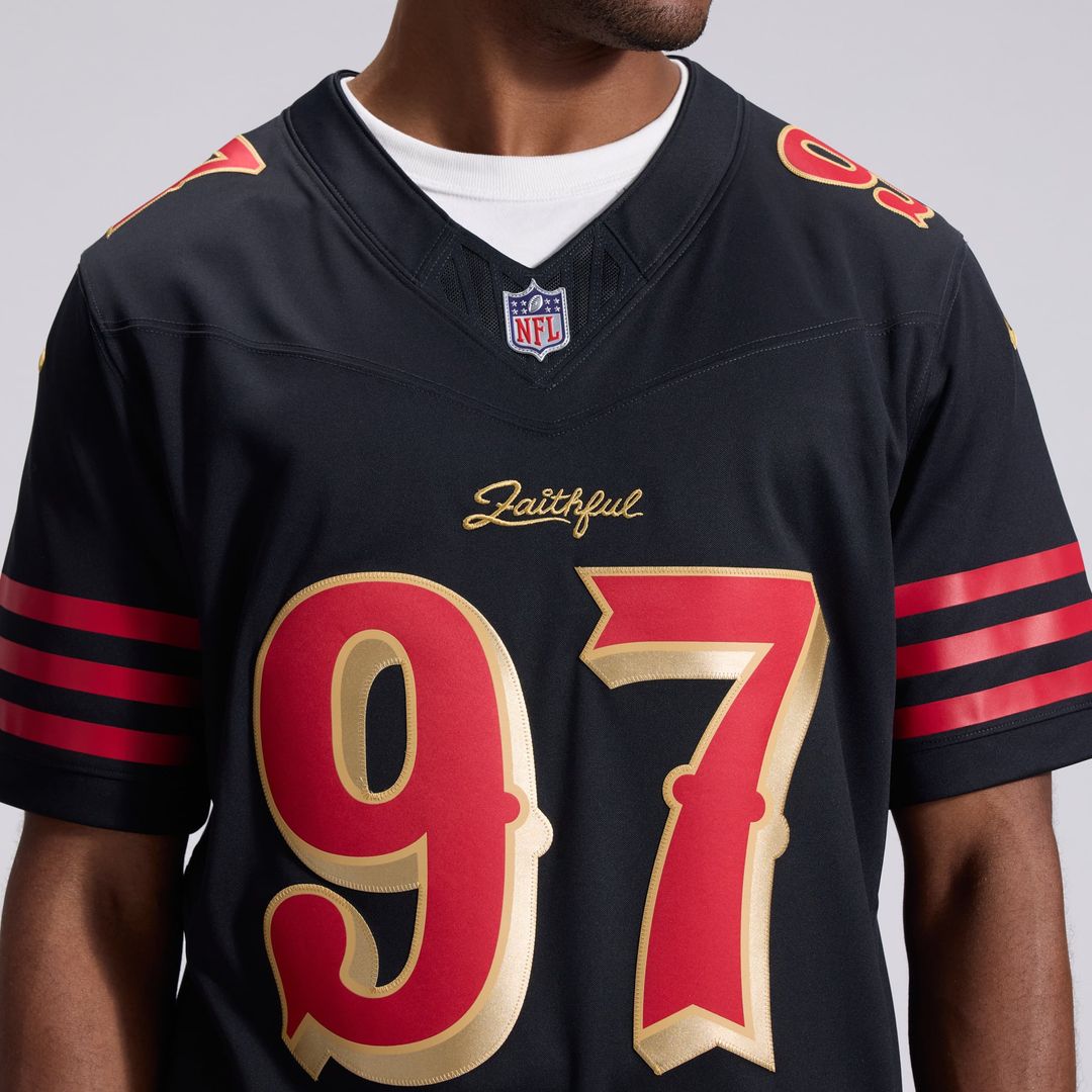 San Francisco 49ers Nick Bosa Black Rivalries Collection Stitched Limited Jersey product image 8, provided for visual