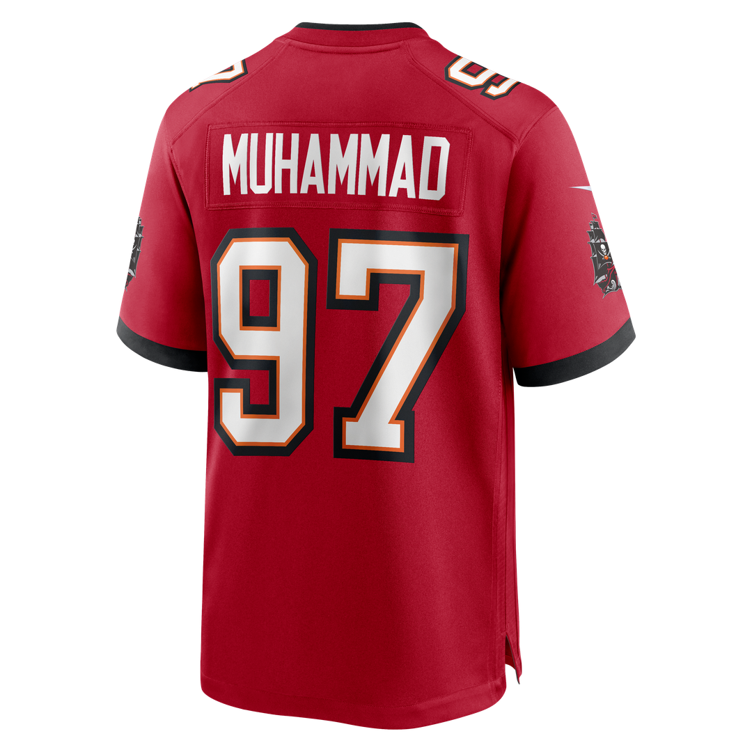 Tampa Bay Buccaneers Al-Quadin Muhammad Red Team Game Jersey product image 5, provided for visual reference and product