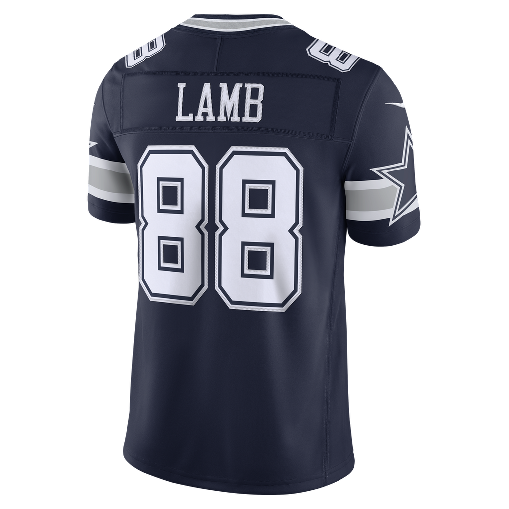 Dallas Cowboys CeeDee Lamb Navy Team Vapor F.U.S.E. Stitched Limited Jersey product image 3, provided for visual reference