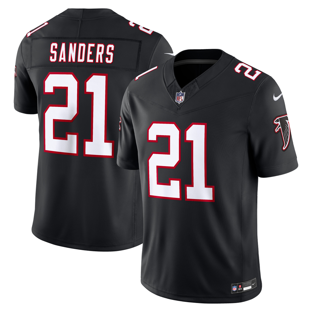 Atlanta Falcons Deion Sanders Black Alternate Throwback Vapor F.U.S.E. Stitched Retired Limited Jersey product image 4,