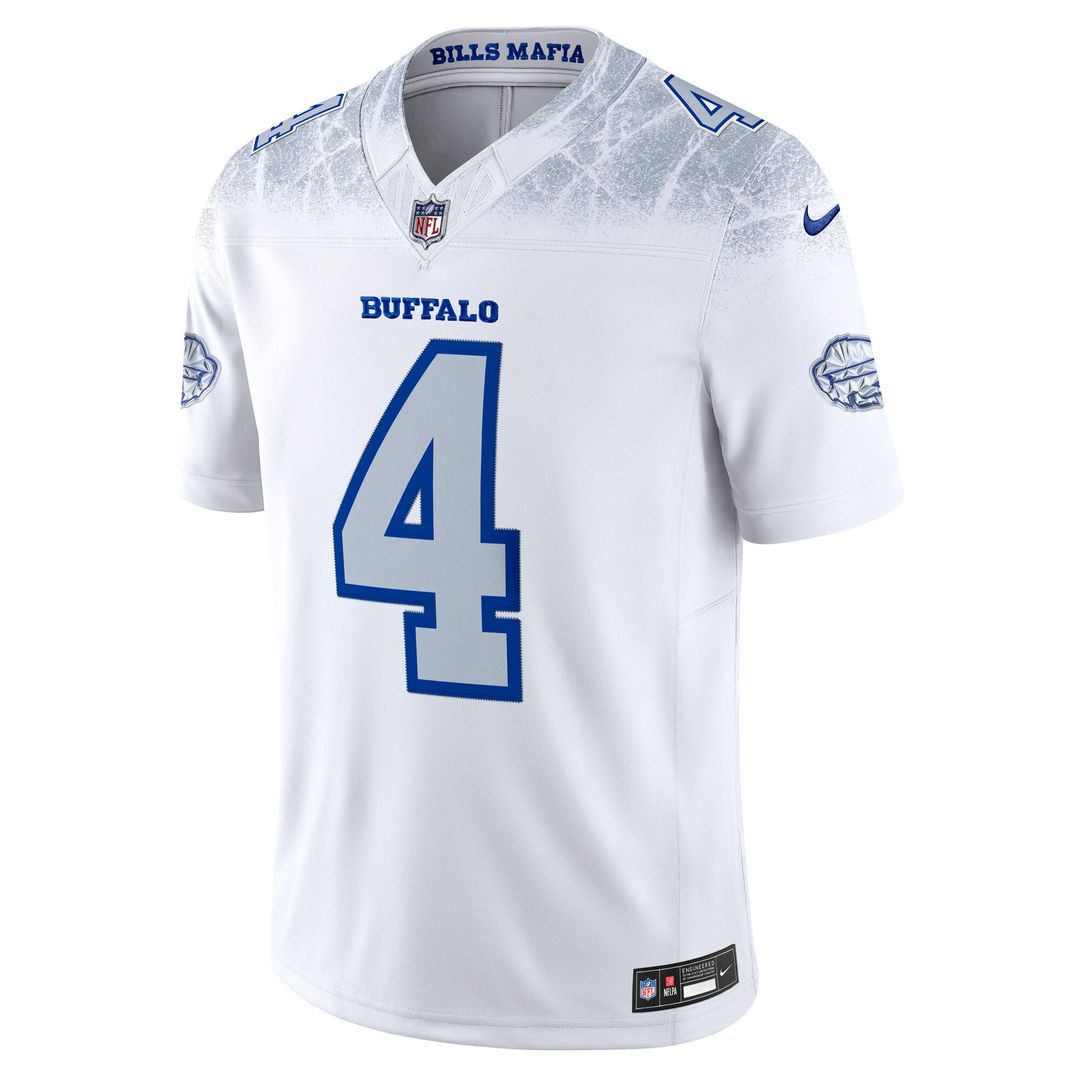 Buffalo Bills James Cook III White Rivalries Collection Stitched Limited Jersey product image 2, provided for visual